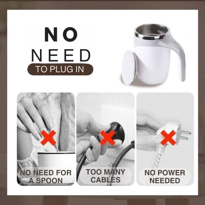 Magnetic Automatic Self-Stirring Coffee Mug