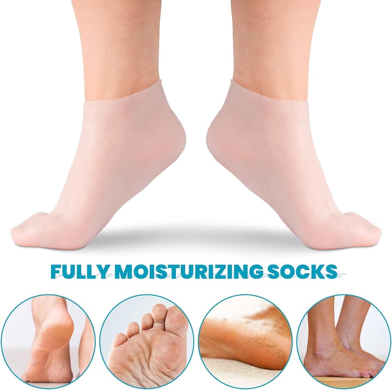 🔥 Moisturising Foot Mask – Exfoliating Silicone Socks – Beach Protective Socks