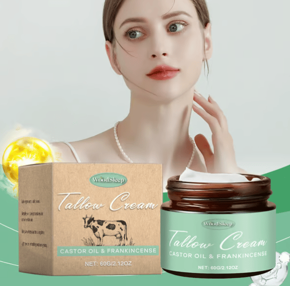 🌿 Organic Whipped Tallow Balm with Castor Oil & Frankincense for Natural Skincare & Moisturising ✨