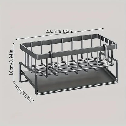 🌟 Say Goodbye to Clutter✨ Stainless Steel Kitchen Sink Storage Rack – For a Neat, Organized Kitchen! 🌟