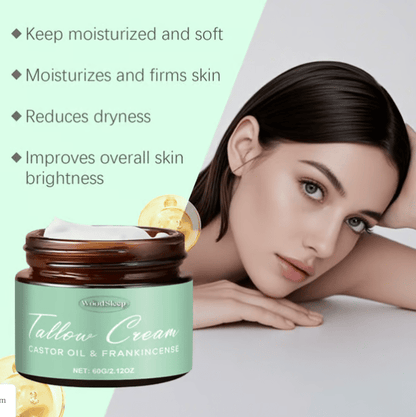 🌿 Organic Whipped Tallow Balm with Castor Oil & Frankincense for Natural Skincare & Moisturising ✨