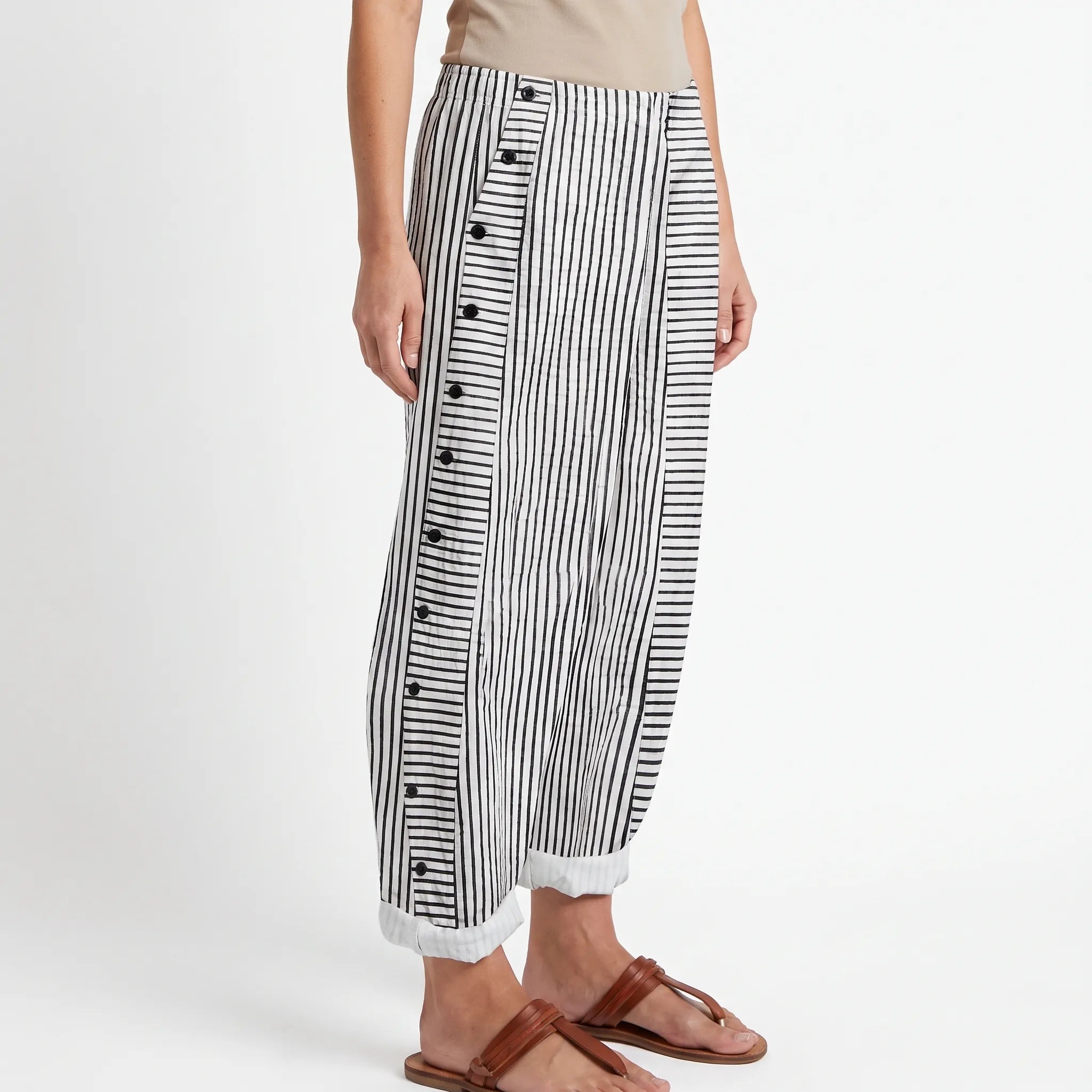 Aeratea - Ladies Casual Summer Striped Trousers
