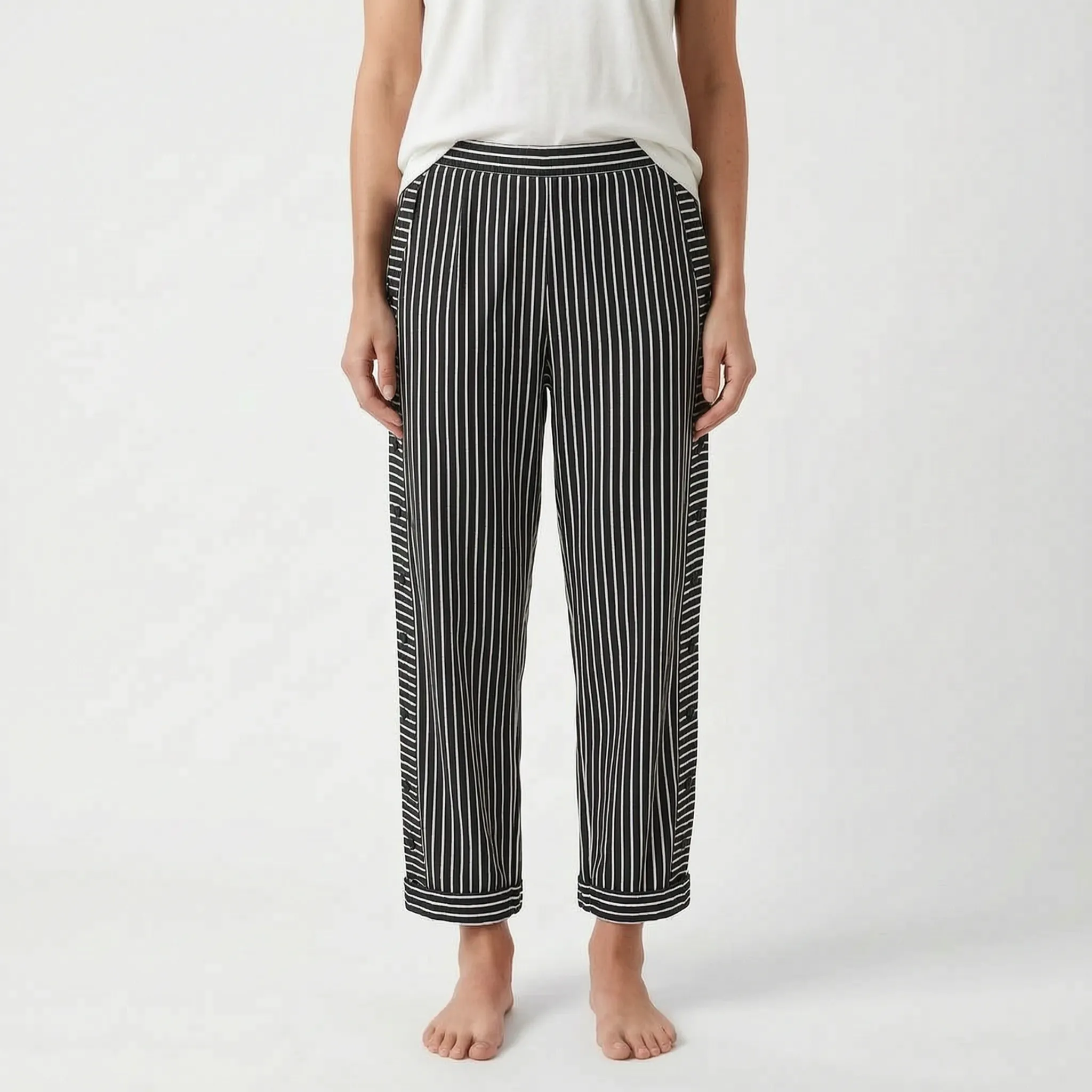 Aeratea - Ladies Casual Summer Striped Trousers