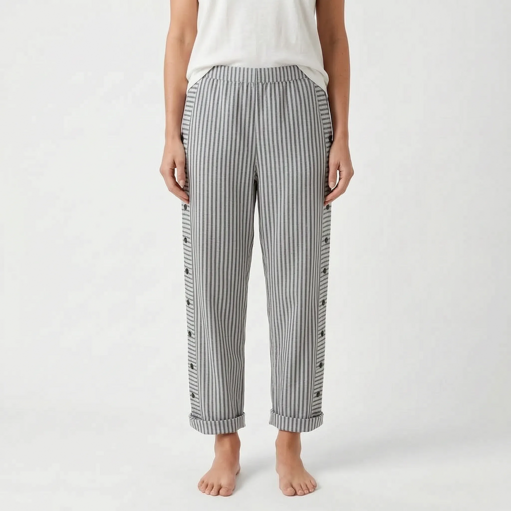 Aeratea - Ladies Casual Summer Striped Trousers