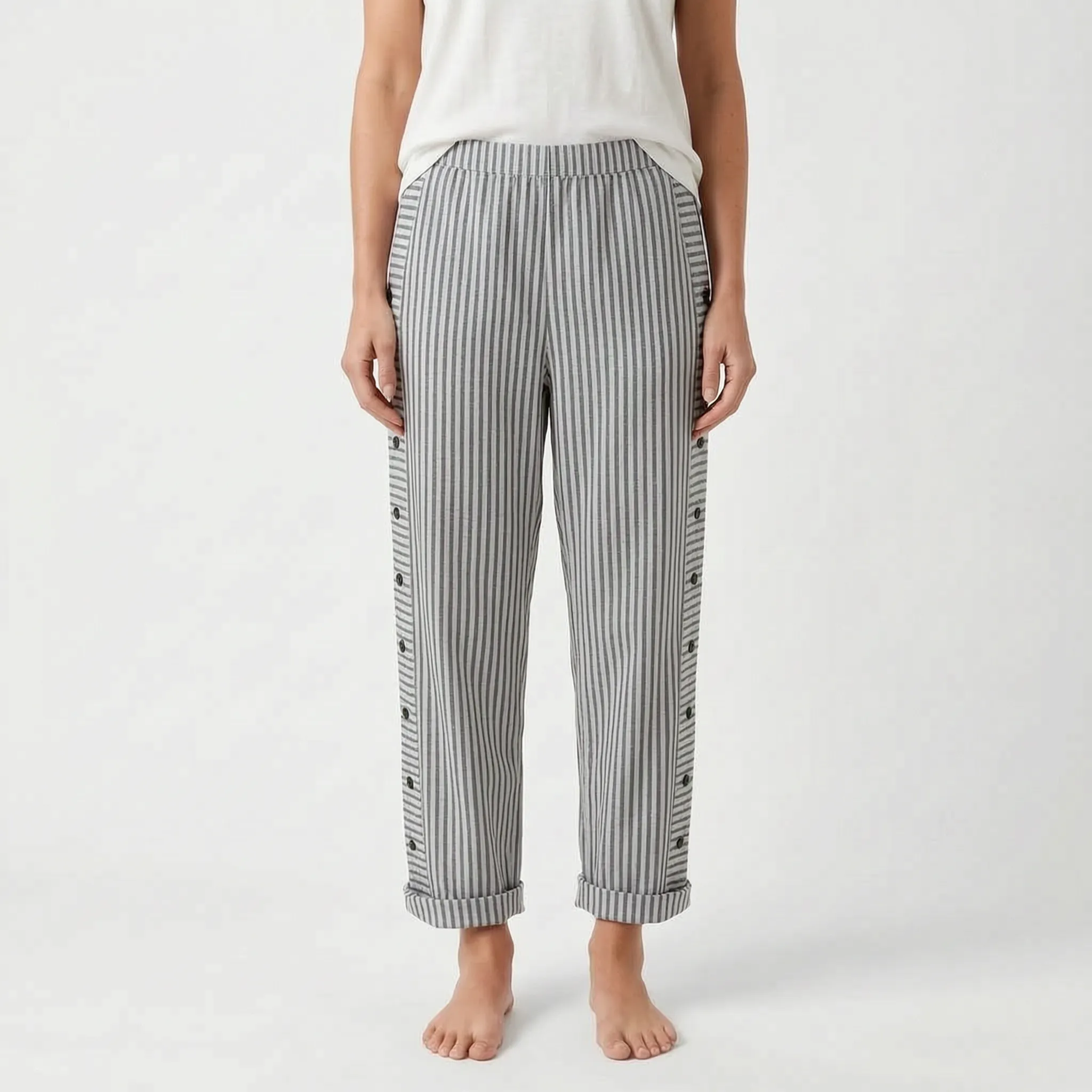 Aeratea - Ladies Casual Summer Striped Trousers