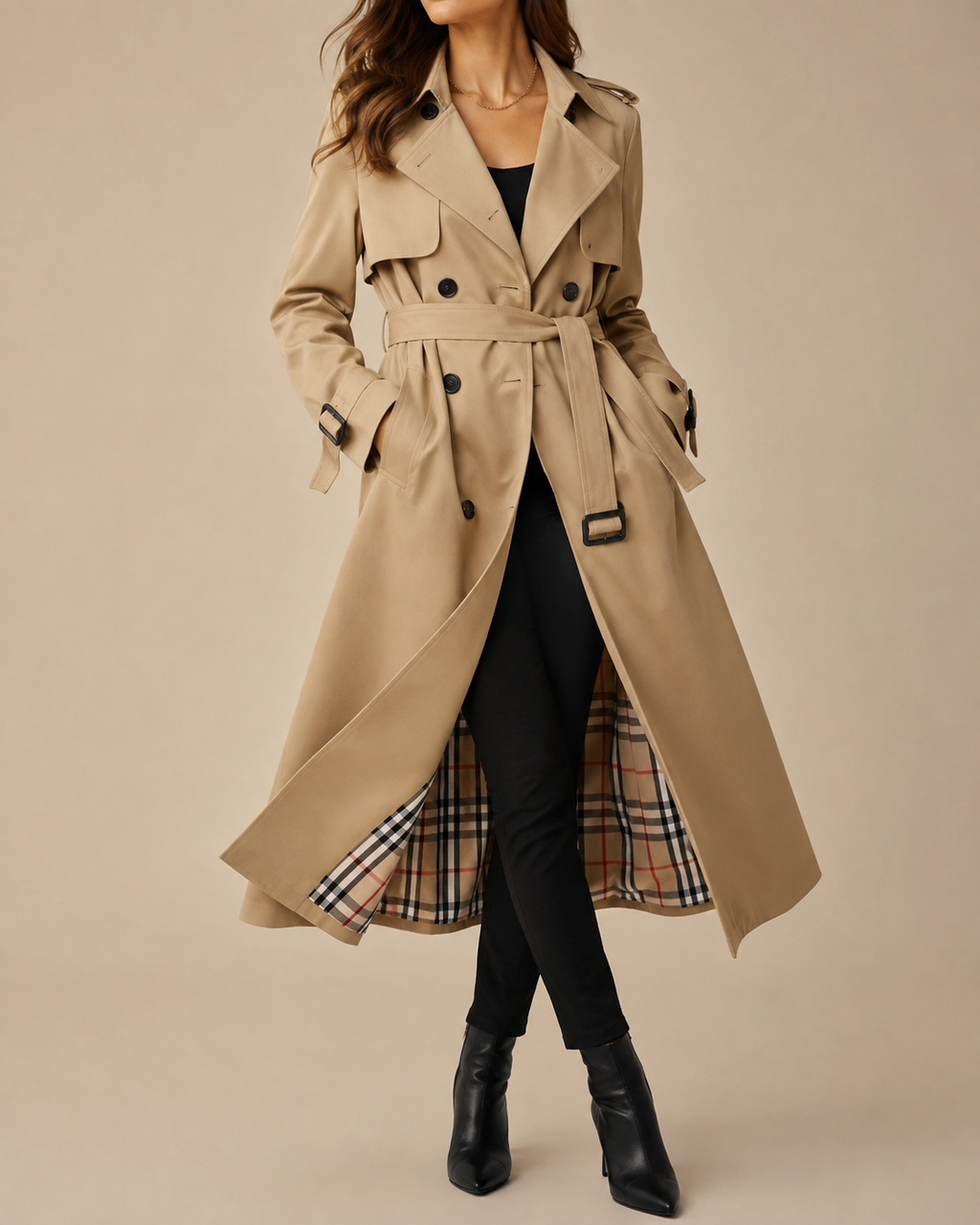 Alina | Women's Classic Double-Breasted Trench Coat