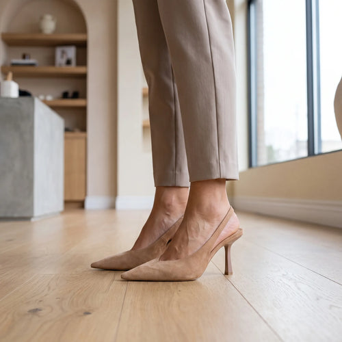 Aveline - Pointed Toe Slingback Heels