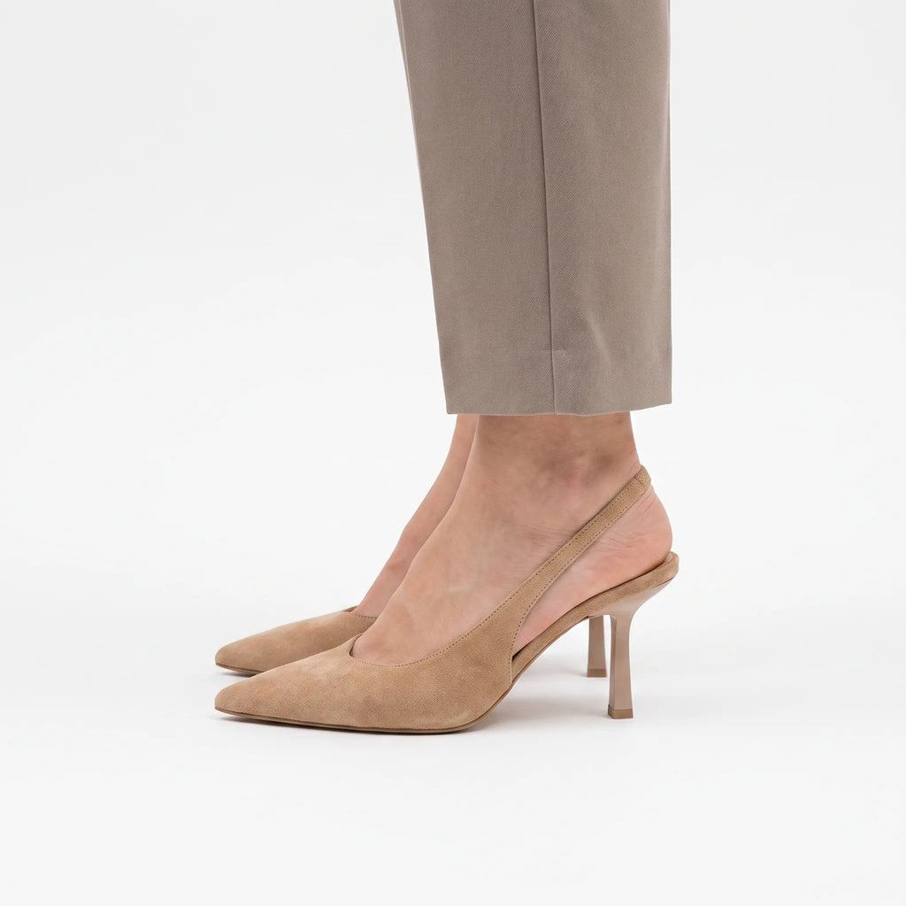 Aveline - Pointed Toe Slingback Heels