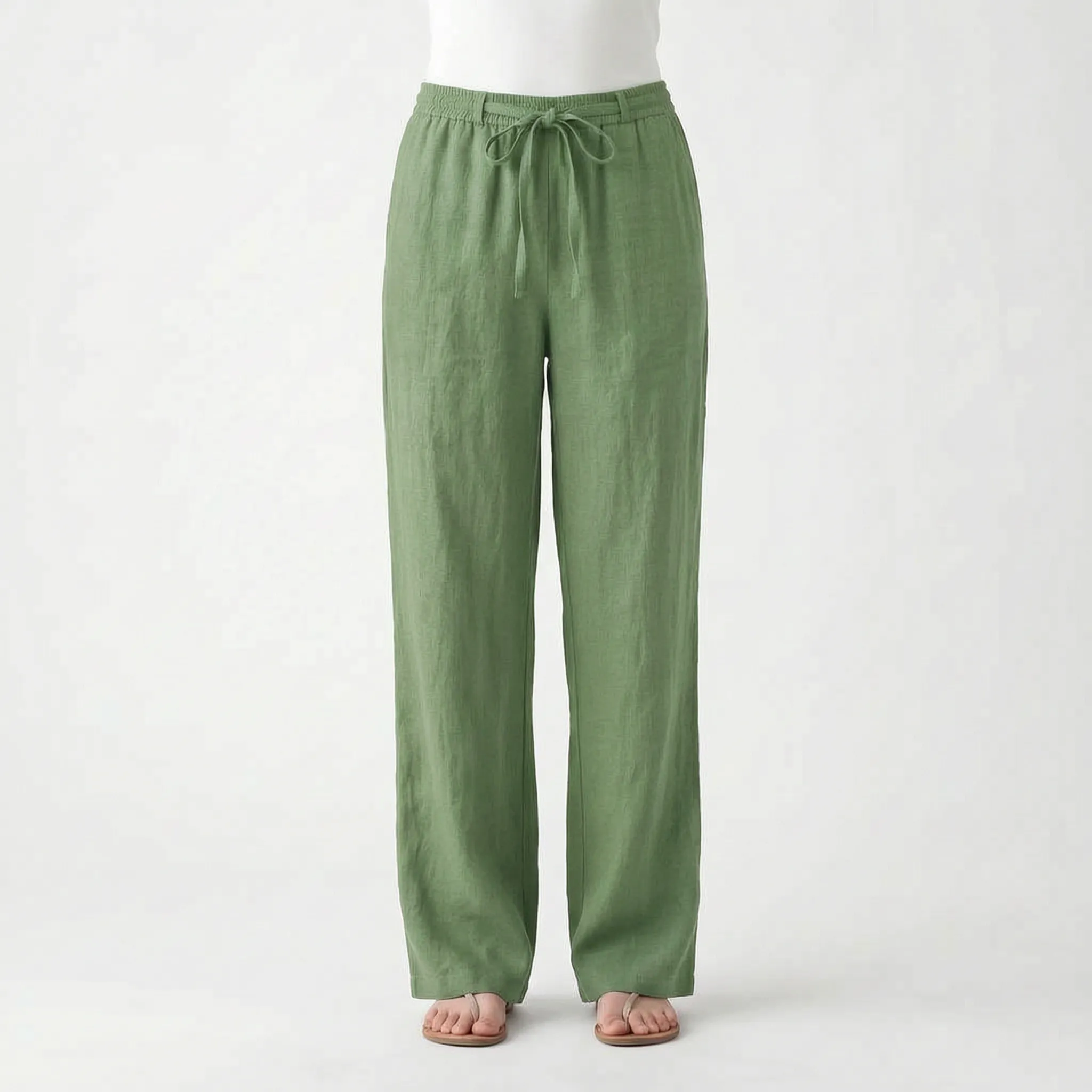 Breezura - Relaxed Fit Wide Leg Trousers