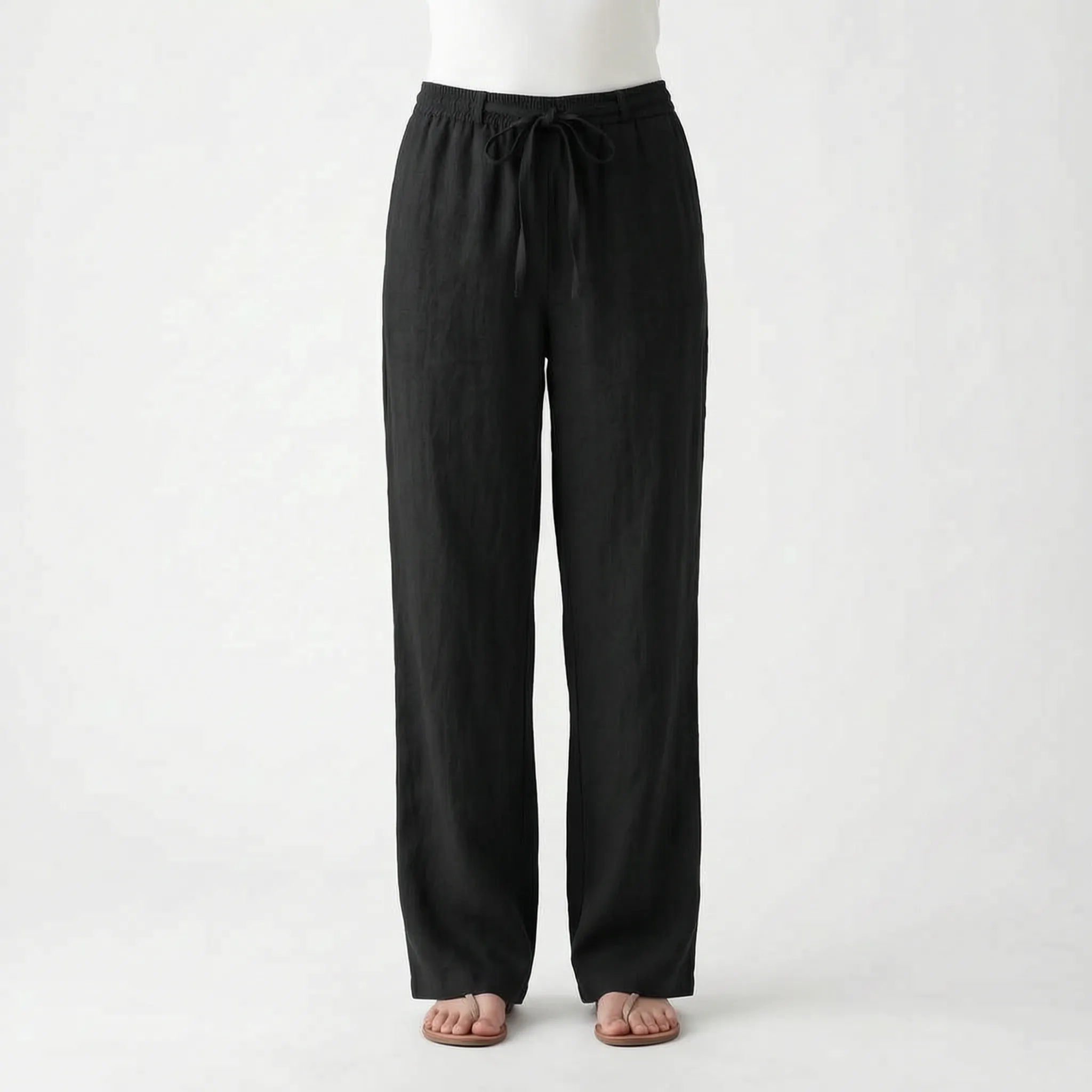 Breezura - Relaxed Fit Wide Leg Trousers