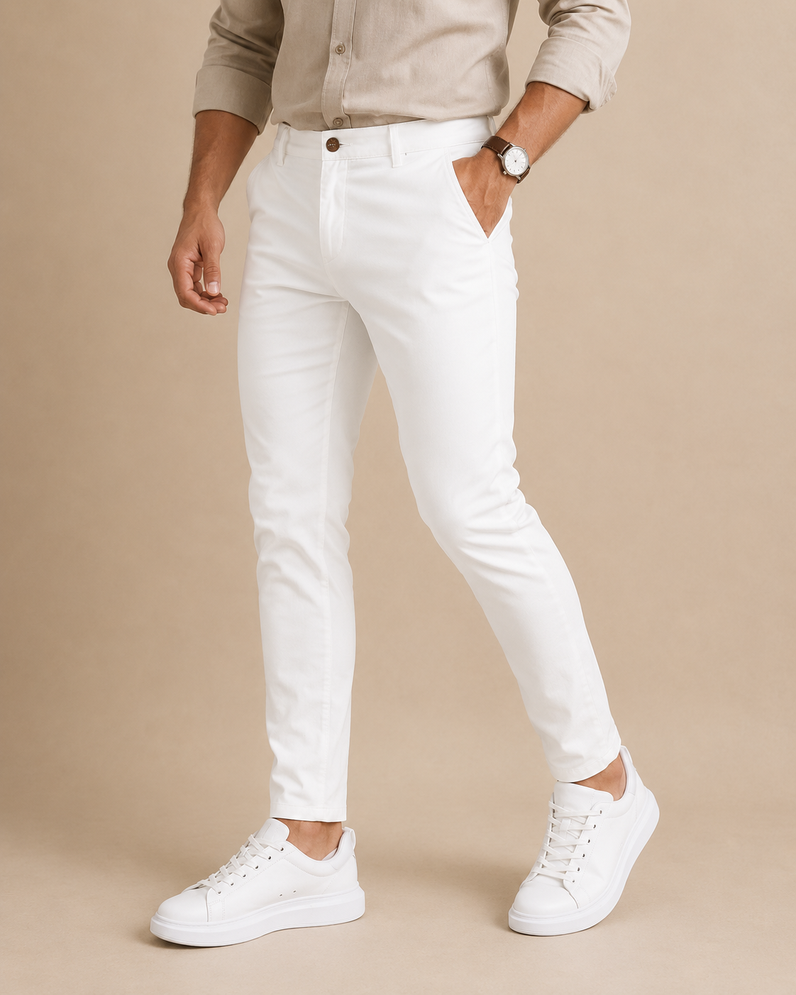 Cillian | Men's Slim Fit Stretch Chino Trousers