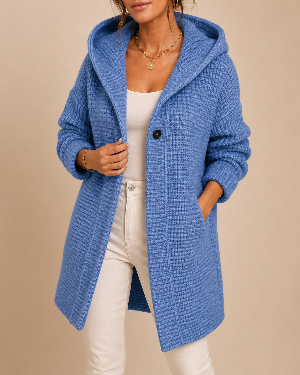 Eira | Women's Cosy Hooded Knitted Cardigan