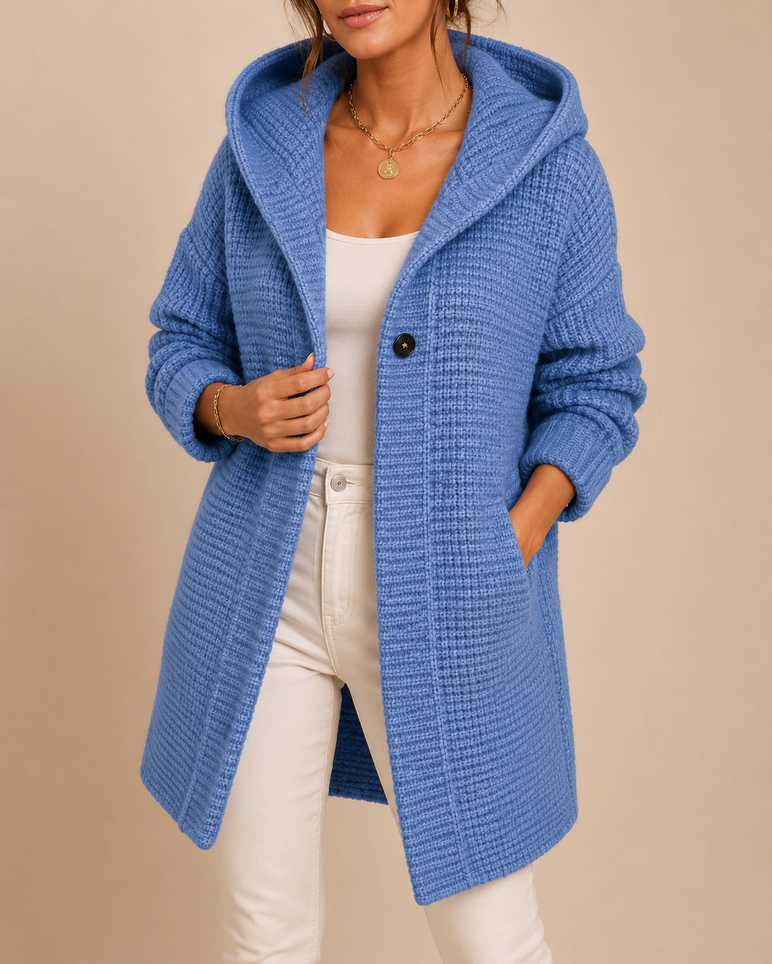 Eira | Women's Cosy Hooded Knitted Cardigan