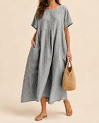 Elara | Women's Casual Stripe Maxi Dress