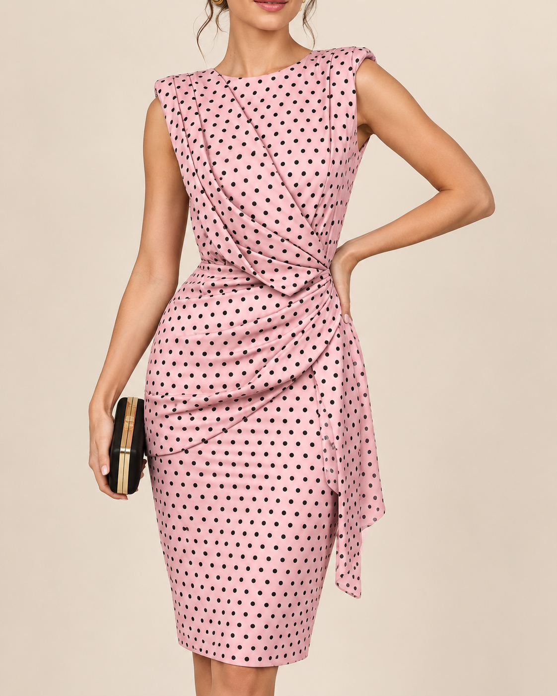 Elara | Women's Chic Polka Dot Wrap Dress