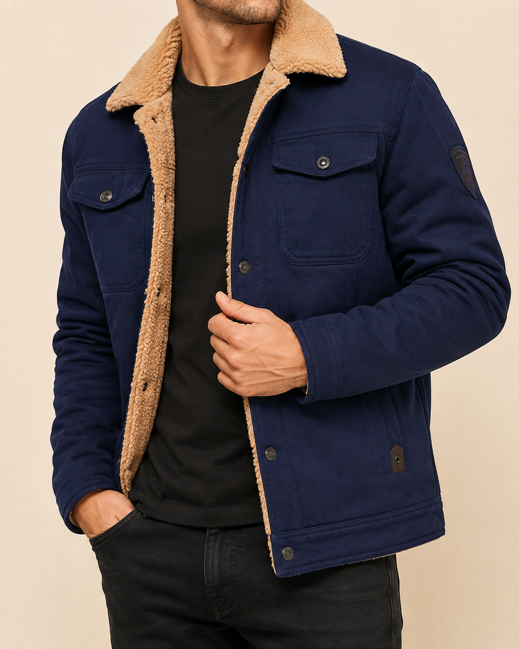Finn | Men's Sherpa Lined Bomber Jacket