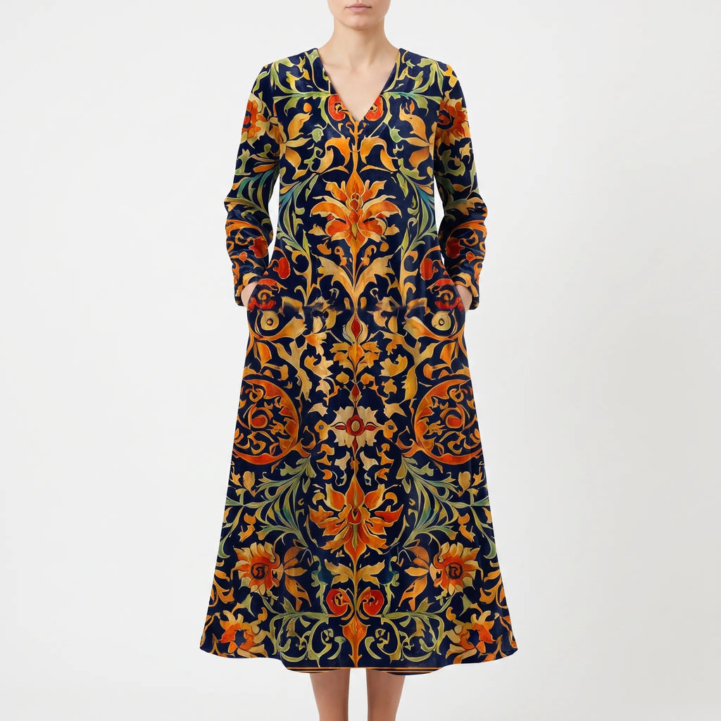 Florique - Relaxed Fit Floral Midi Dress