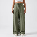 Flowelle - High-Waisted Wide Leg Ladies Trousers