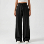 Flowelle - High-Waisted Wide Leg Ladies Trousers