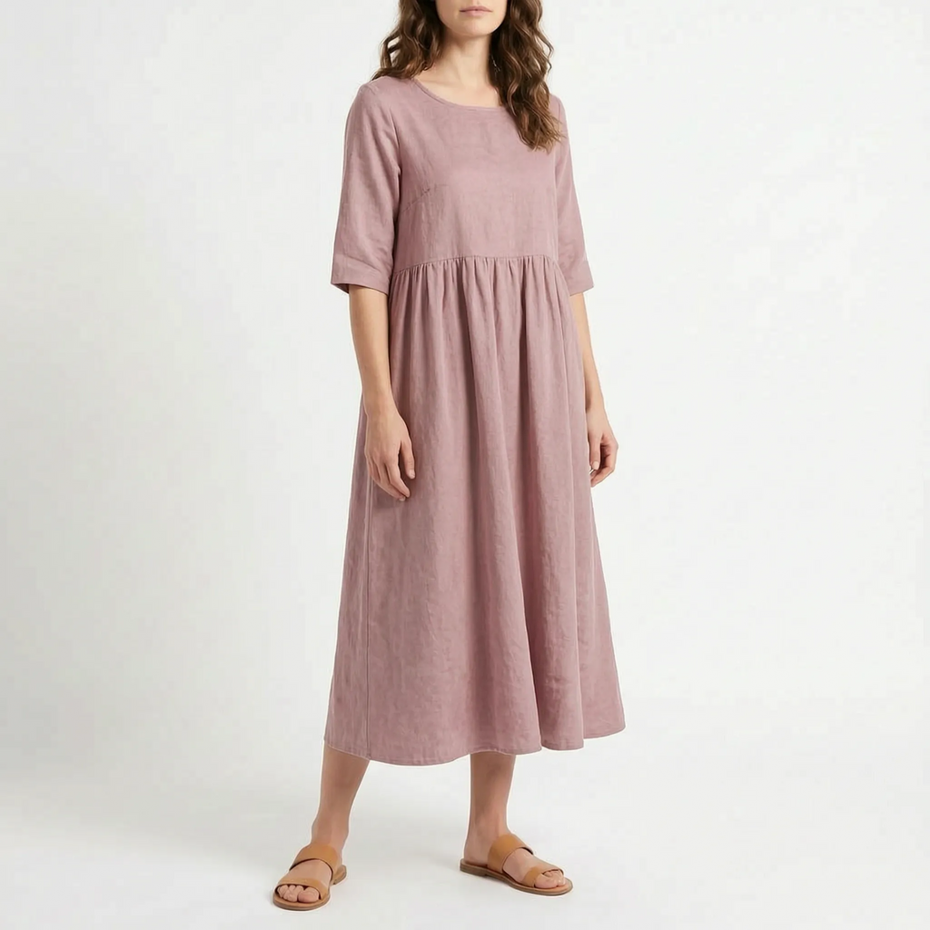 Flowmera - Simple Breathable Women's Midi Dress