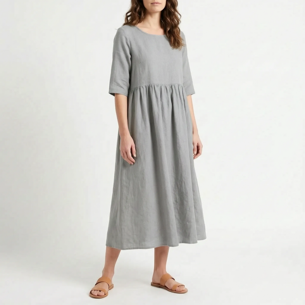 Flowmera - Simple Breathable Women's Midi Dress