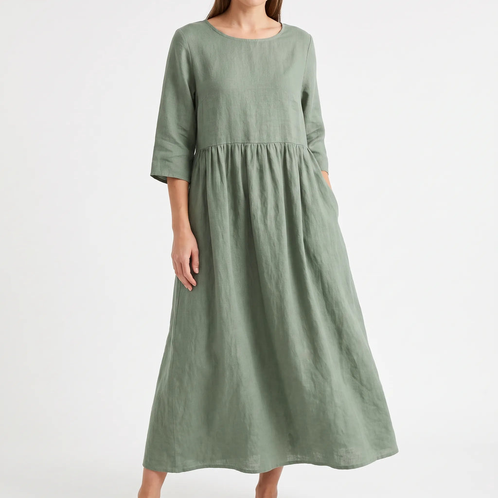 Flowmera - Simple Breathable Women's Midi Dress