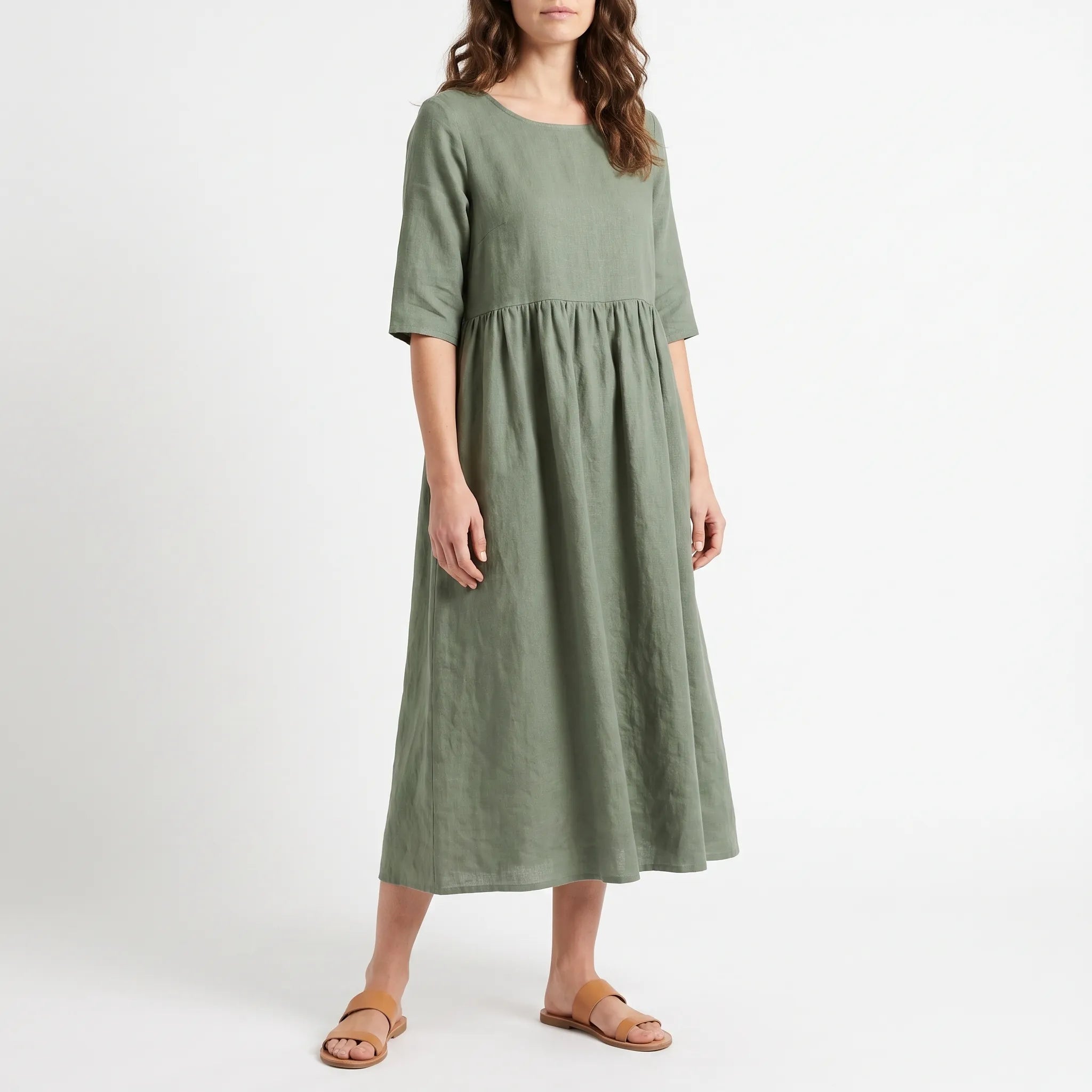 Flowmera - Simple Breathable Women's Midi Dress