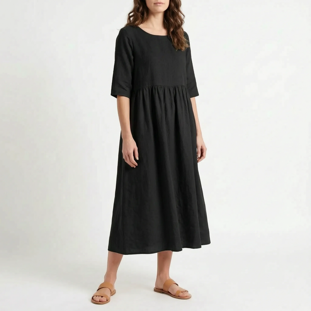 Flowmera - Simple Breathable Women's Midi Dress