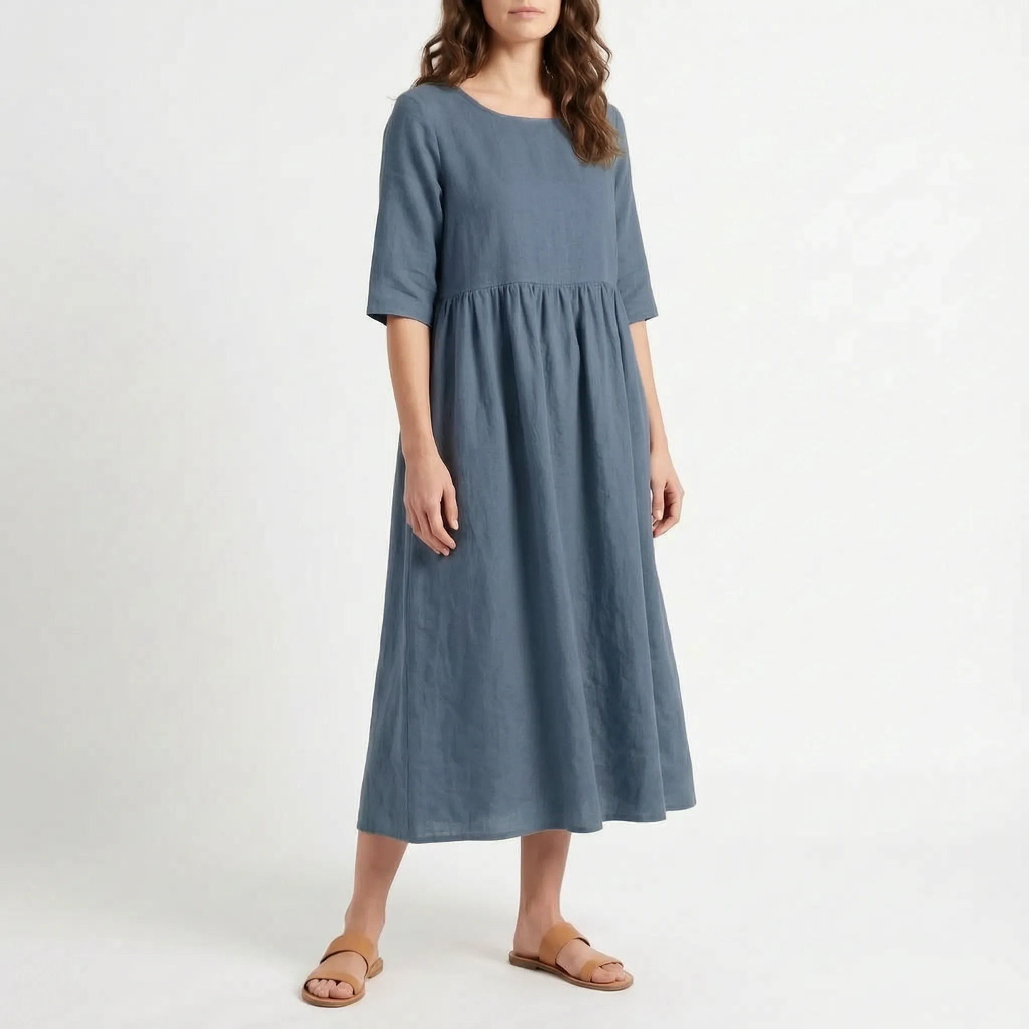 Flowmera - Simple Breathable Women's Midi Dress