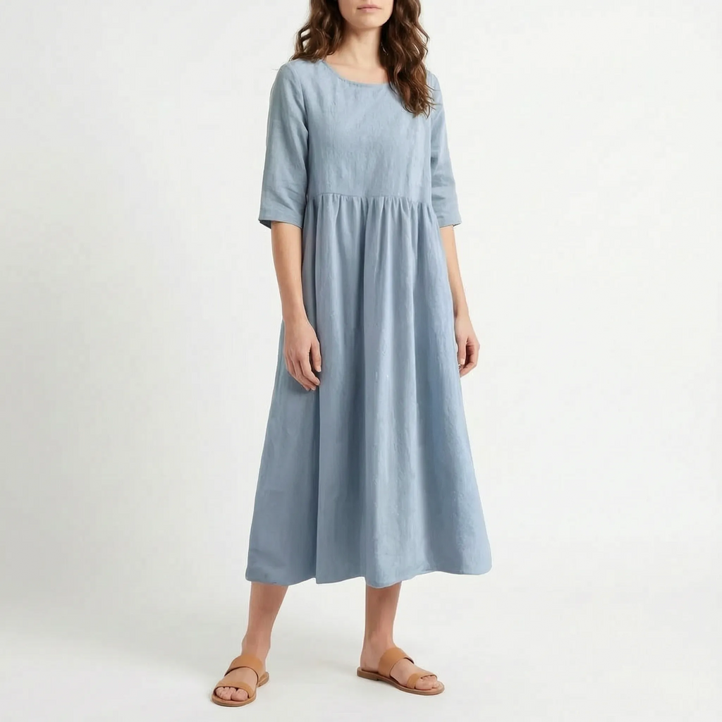 Flowmera - Simple Breathable Women's Midi Dress