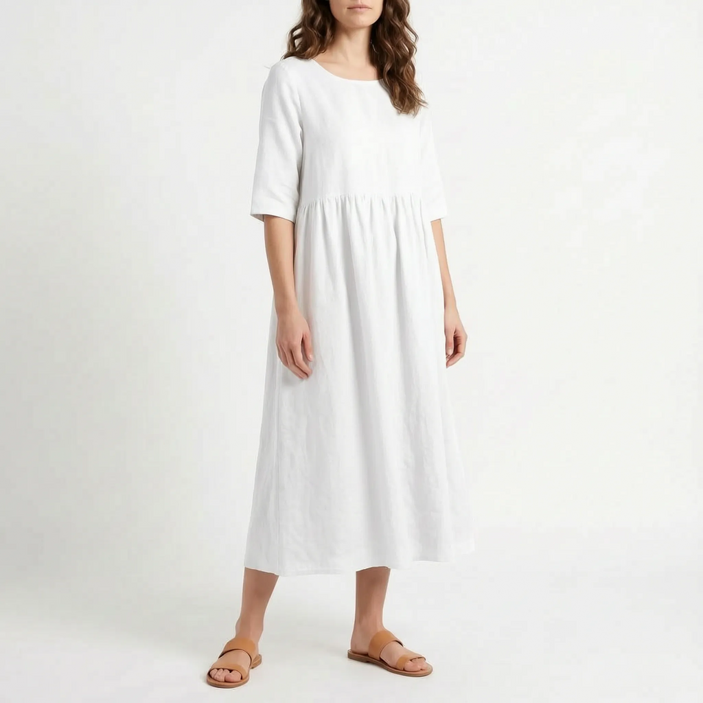 Flowmera - Simple Breathable Women's Midi Dress
