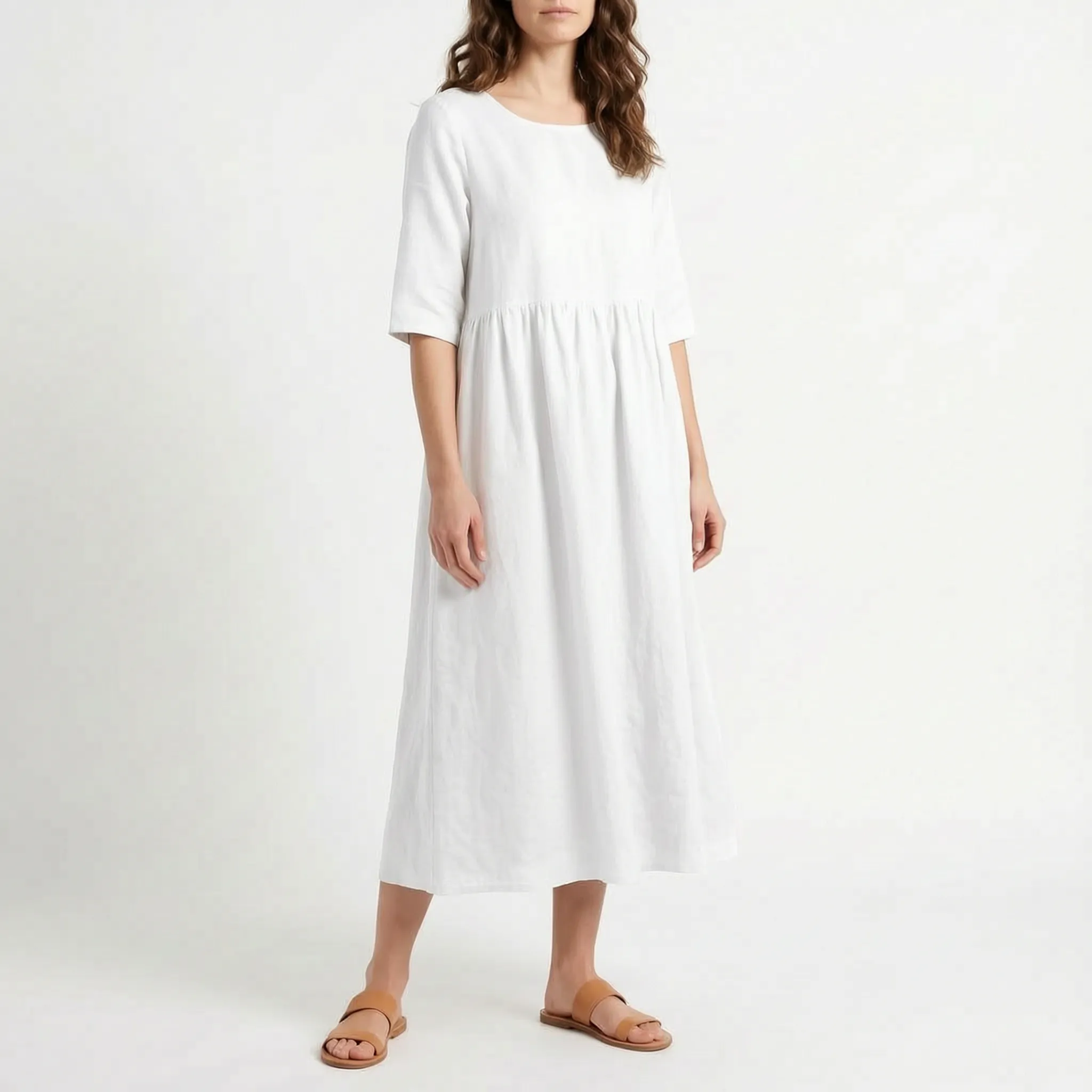 Flowmera - Simple Breathable Women's Midi Dress