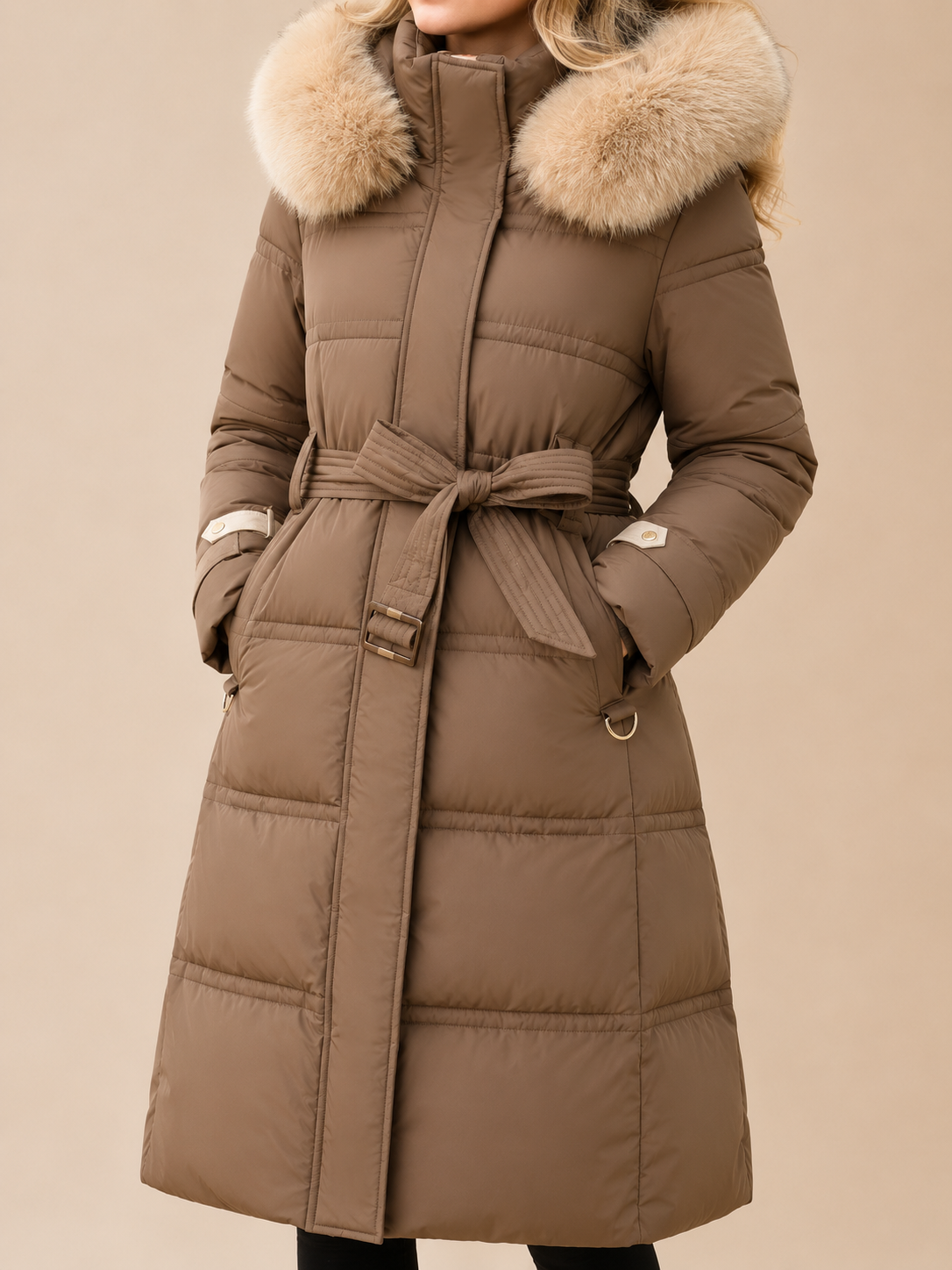 Isolde | Women's Elegant Faux Puffer Coat
