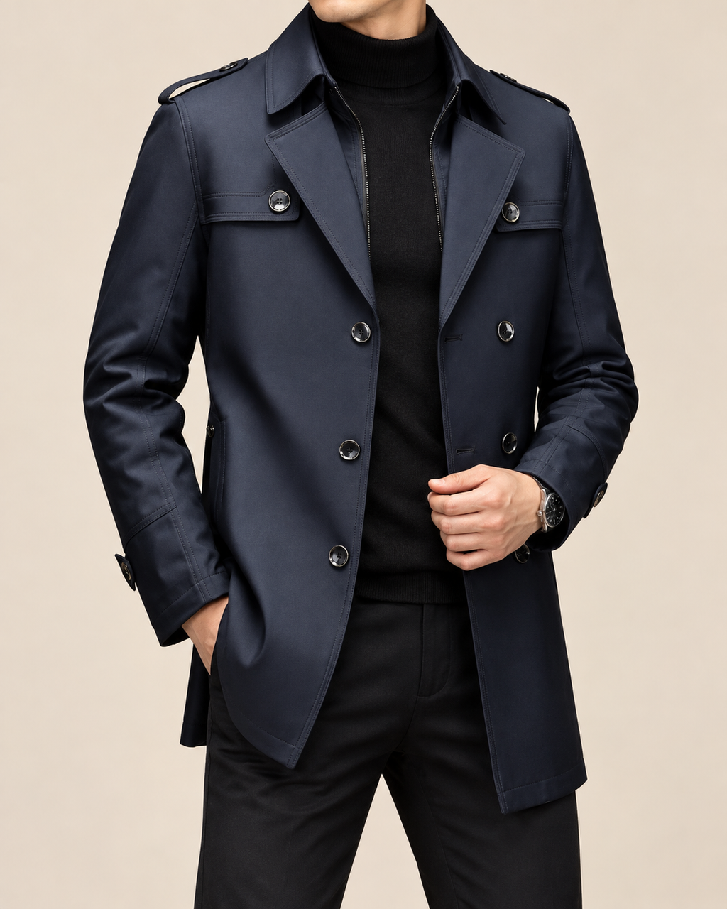 Jasper | Men's Classic Double-Breasted Trench Coat