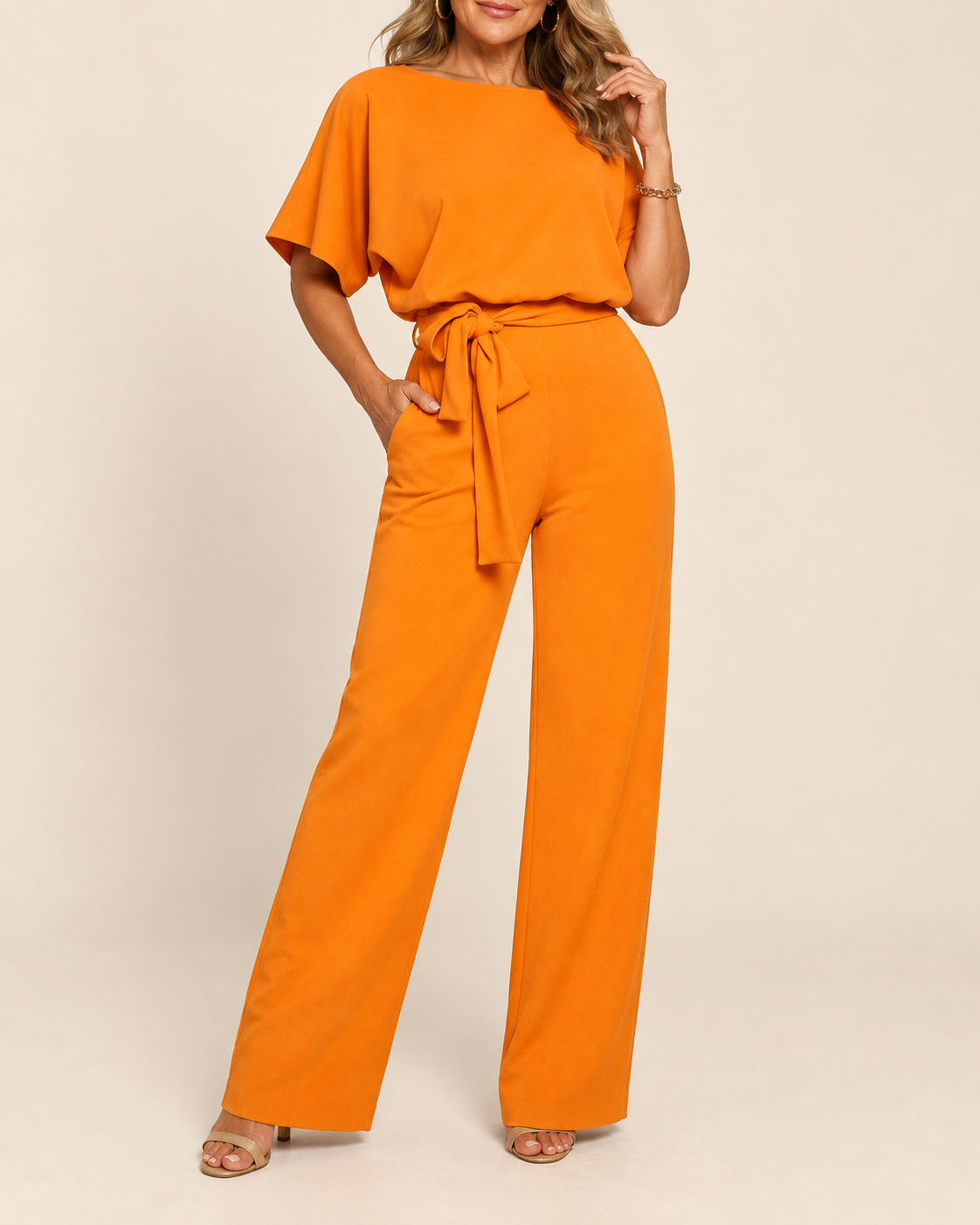 Keira | Women's Elegant Tie-Waist Jumpsuit