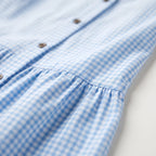 Lottora - Casual Button-Down Check Mini Dress