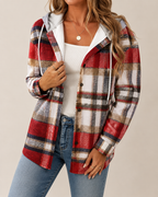 Marlowe | Women's Casual Plaid Hooded Shirt