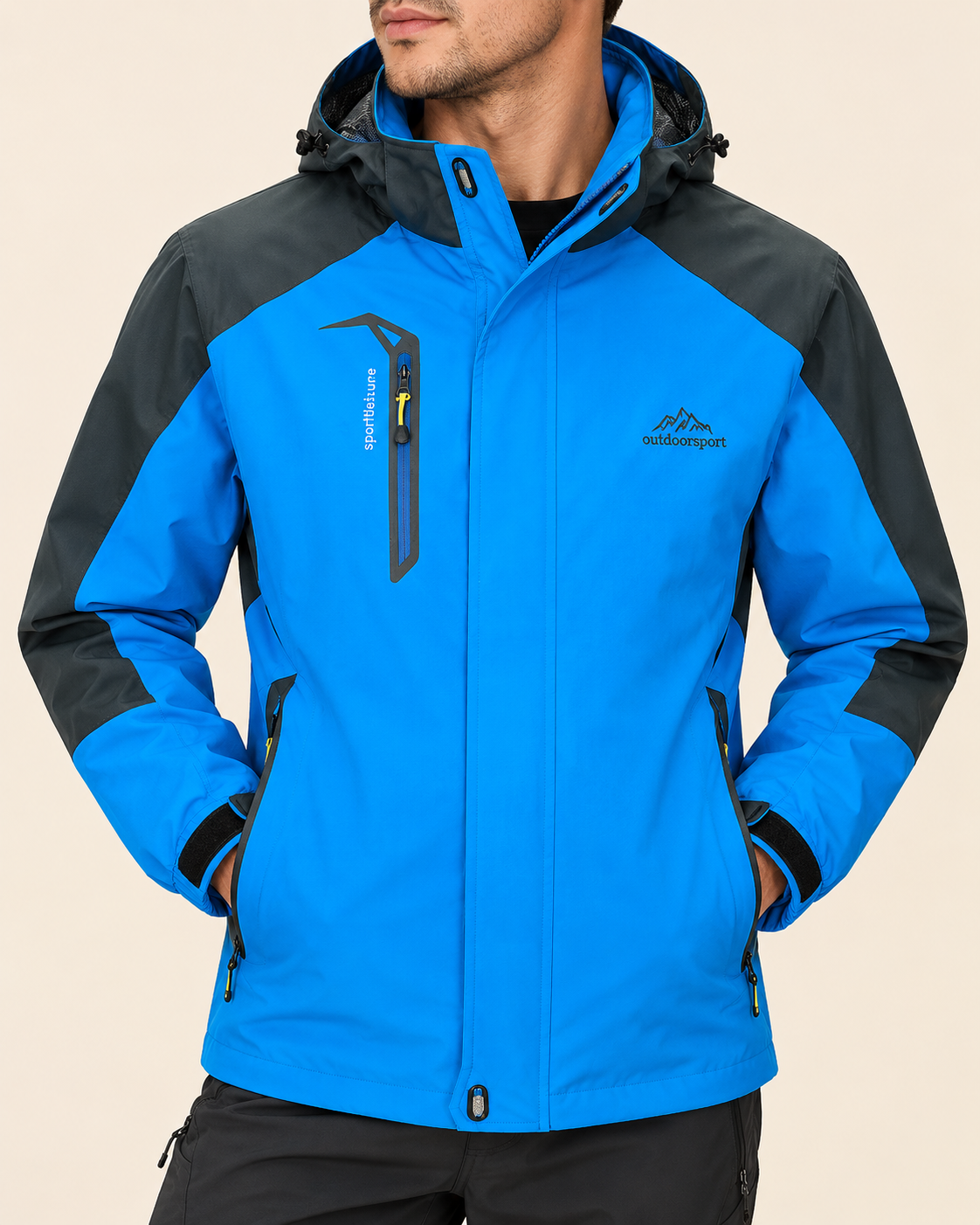 Niall | Men's Waterproof Jacket with Contrast Panels