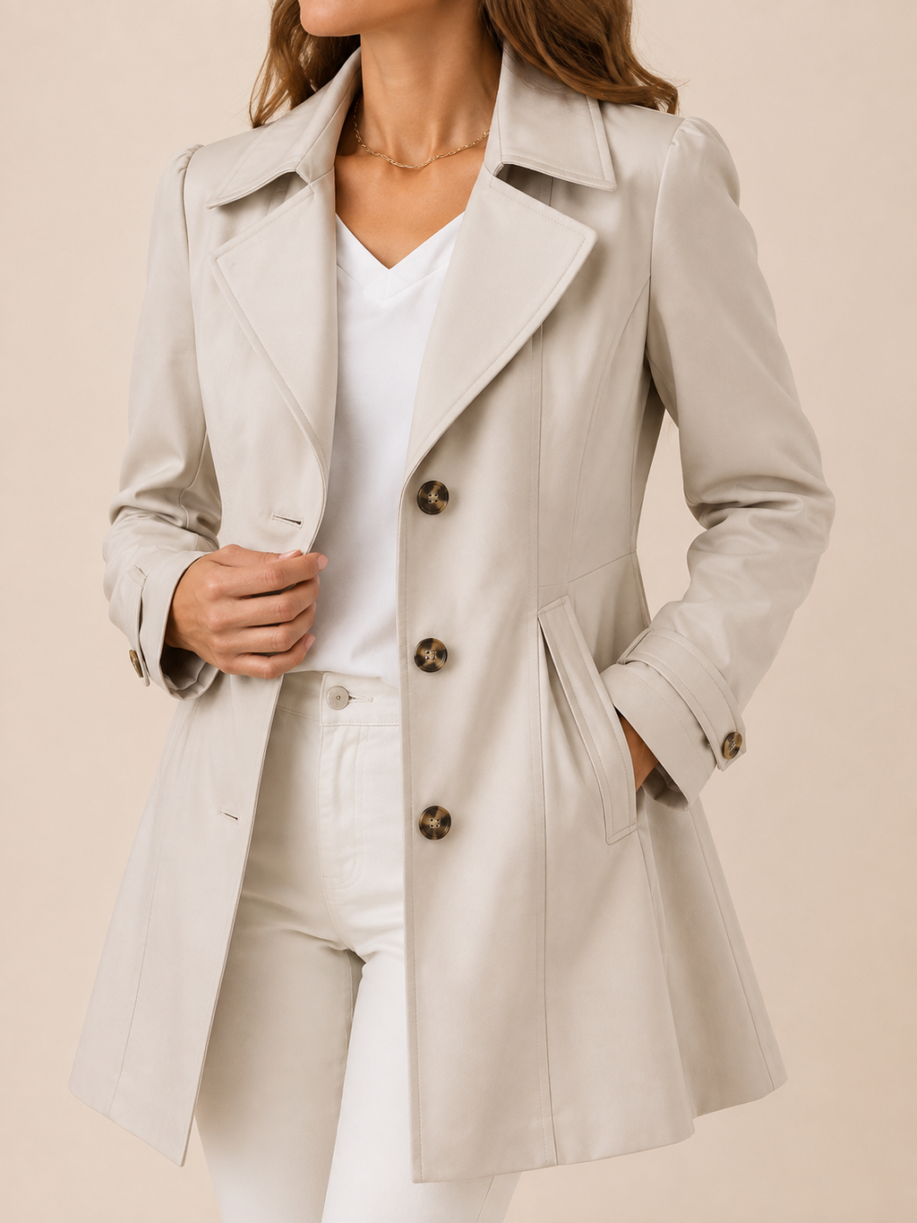Oriana | Women's Classic Trench Coat with Belted Waist