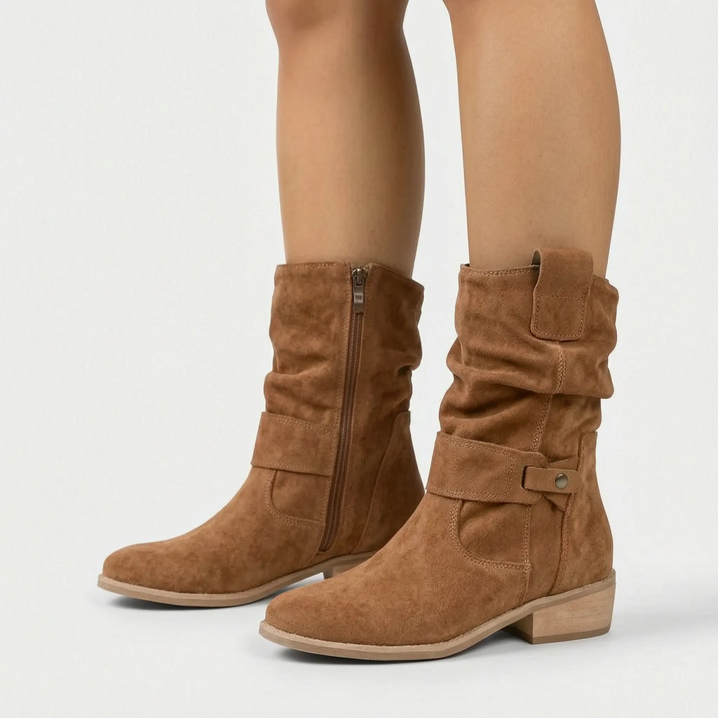 Orthea - Casual Slouchy Orthopaedic Mid-Calf Boots