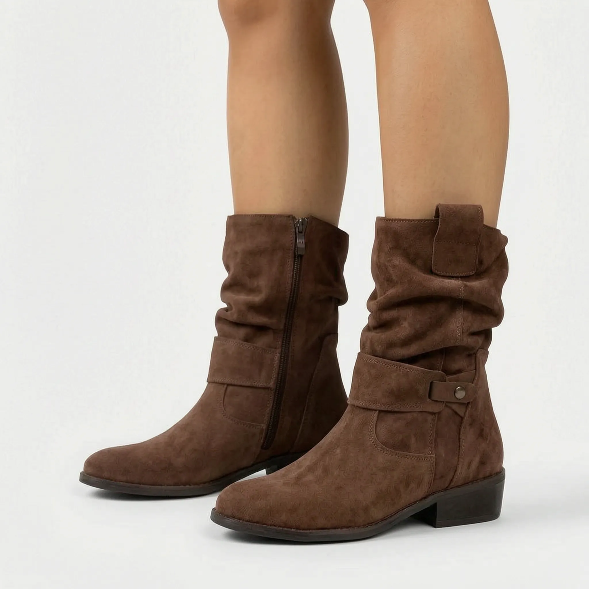 Orthea - Casual Slouchy Orthopaedic Mid-Calf Boots