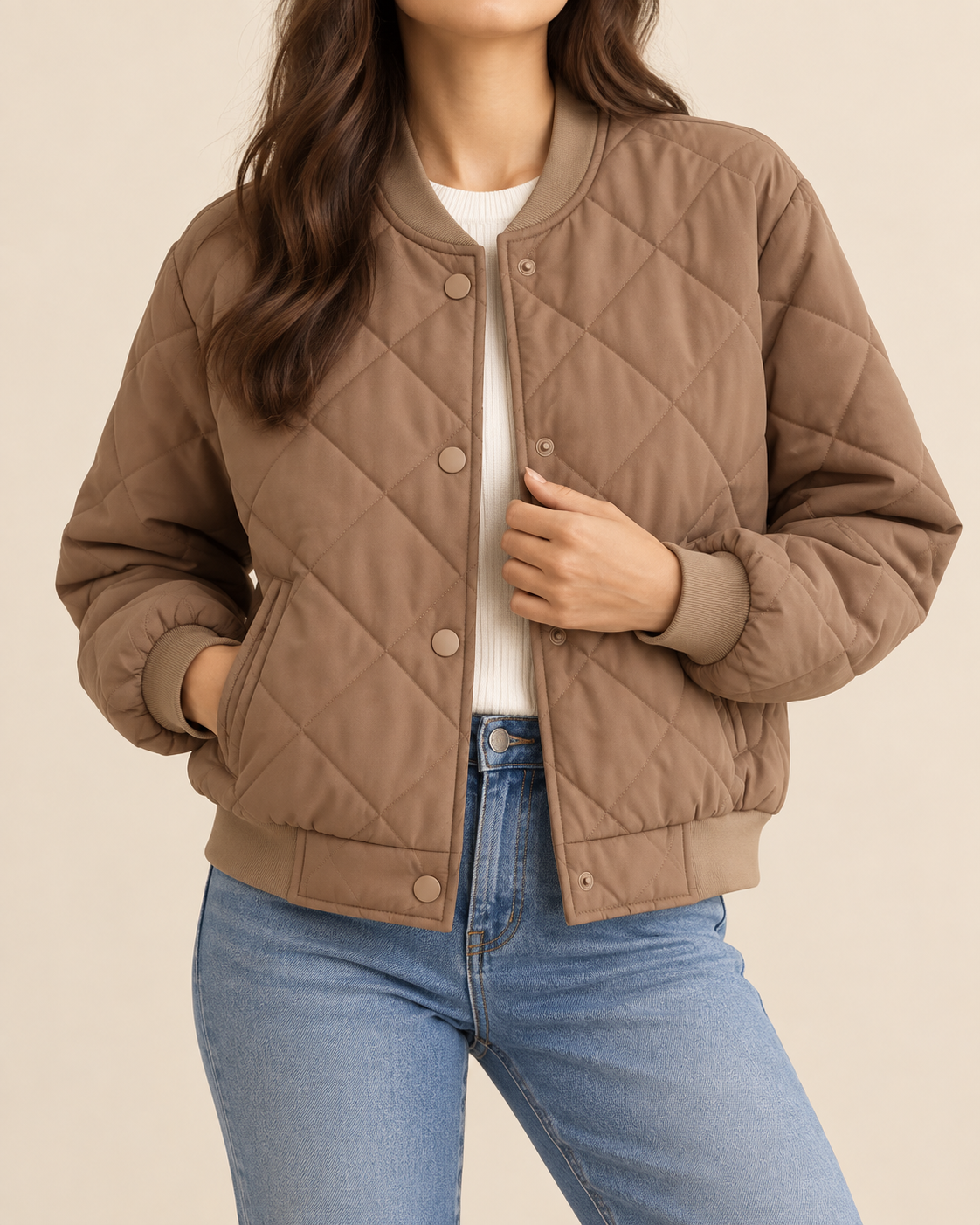 Ren | Women's Quilted Bomber Jacket
