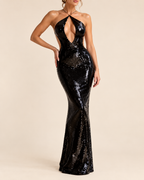 Seraphine | Women's Elegant Sequin Halter Dress