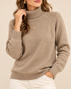 Sienna | Women's Cosy Knitted Polo Neck Jumper