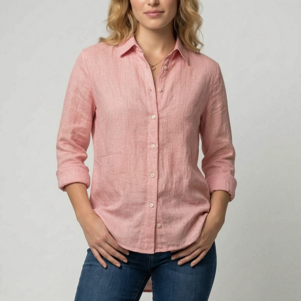 Velsia - Classic Relaxed Button-Down Shirt