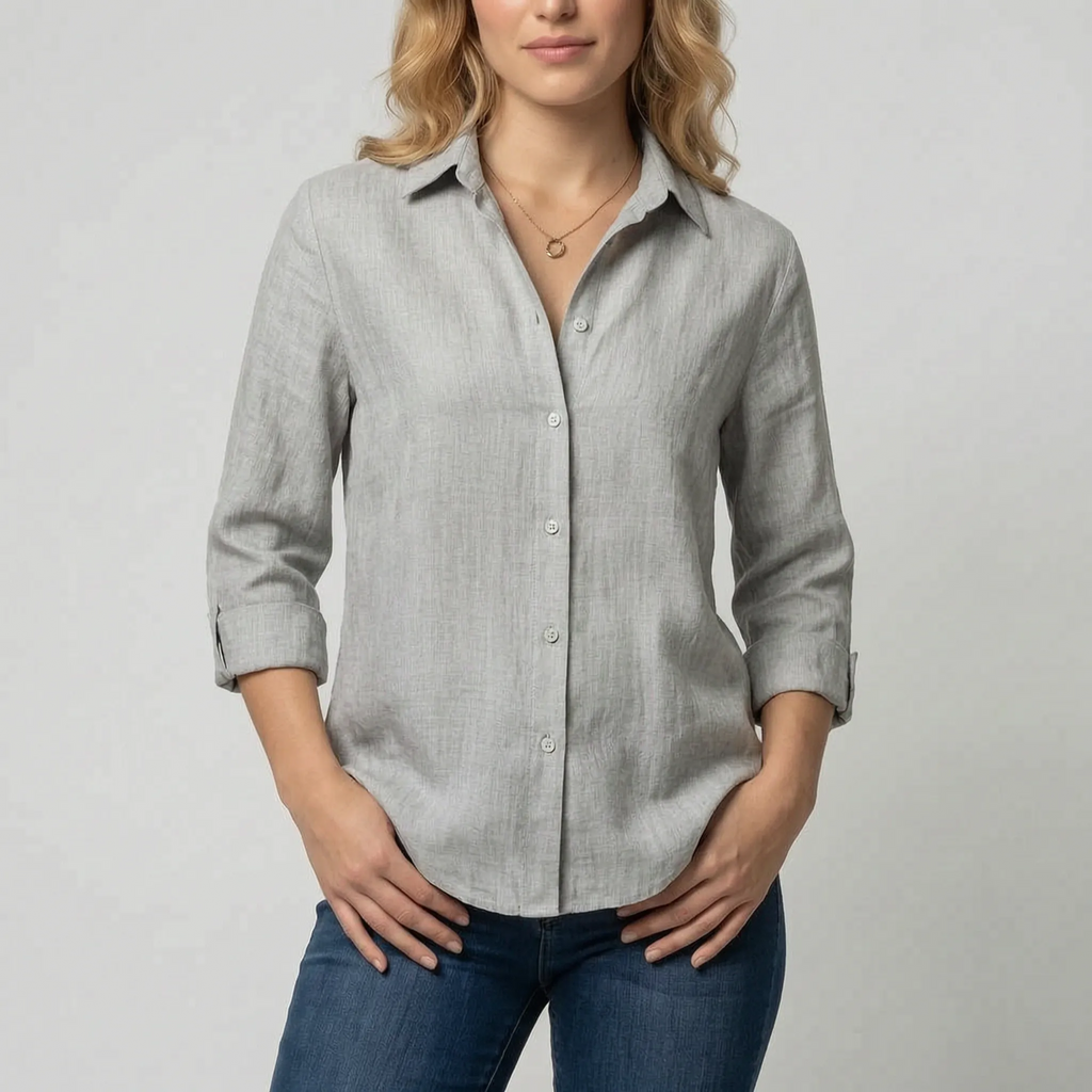 Velsia - Classic Relaxed Button-Down Shirt