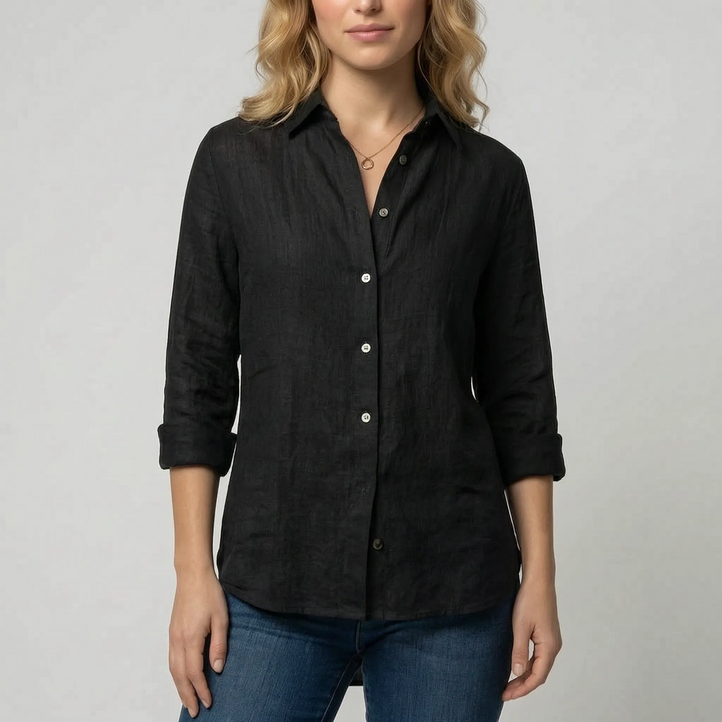 Velsia - Classic Relaxed Button-Down Shirt