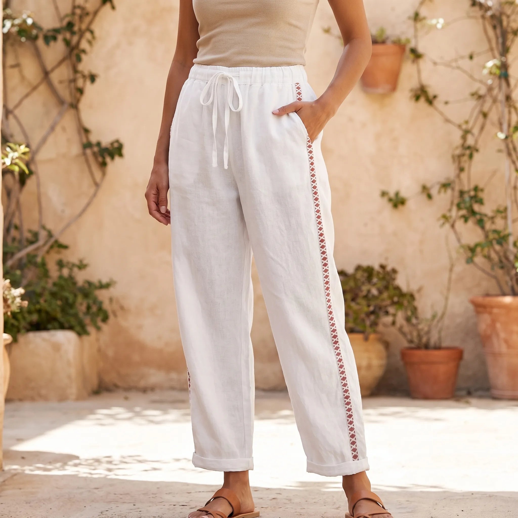 Vestra - High Waisted Tapered Trousers