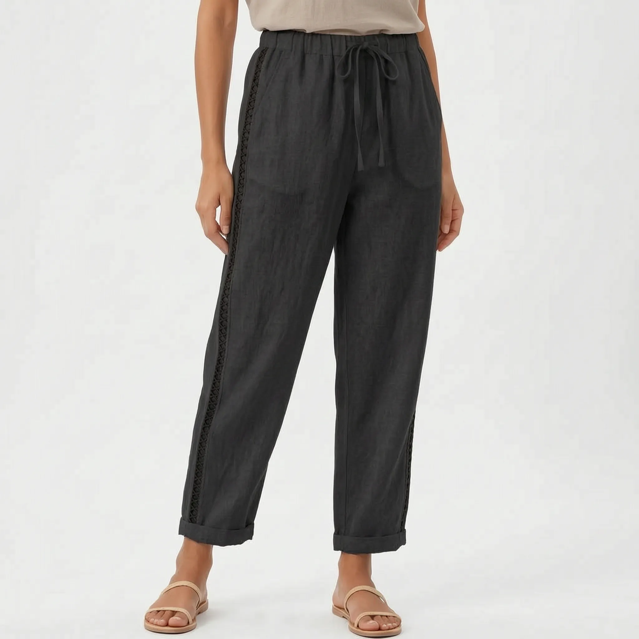 Vestra - High Waisted Tapered Trousers