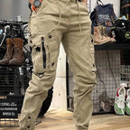 Aidan - Men's Rugged Cargo Trousers with Zip Pockets